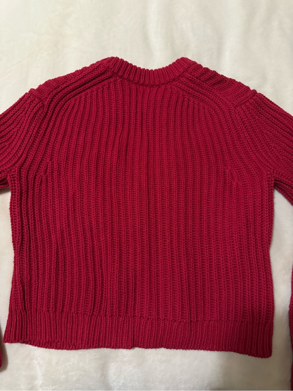 J.Crew Red Ribbed Cotton Sweater - Picture 2 of 5